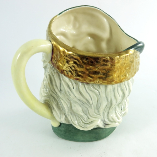 854 - A Royal Doulton large character jug, Santa Claus plain handle, gold highlights colourway, property o... 