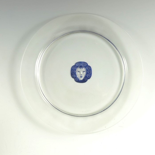 737 - Rene Lalique, a Barr glass plate, model 3079, designed circa 1932, colourless with a central engravi... 