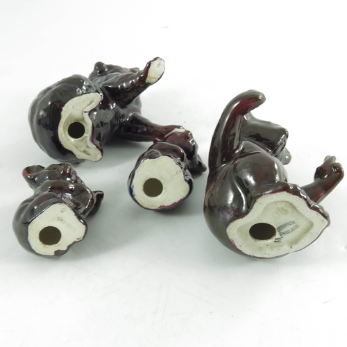 933 - A group of Beswick prototype koala bears, flambe glazed, printed marks (4)