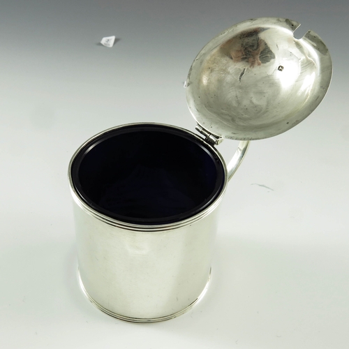 2001 - George Smith and Thomas Hayter, London 1799, a George III silver mustard pot, cylindrical form with ... 