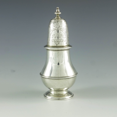 2004 - Edward Gibbon, London 1727, a George I silver blind mustard, pear shaped baluster form with moulded ... 