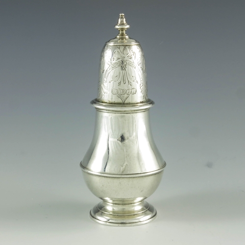 2004 - Edward Gibbon, London 1727, a George I silver blind mustard, pear shaped baluster form with moulded ... 