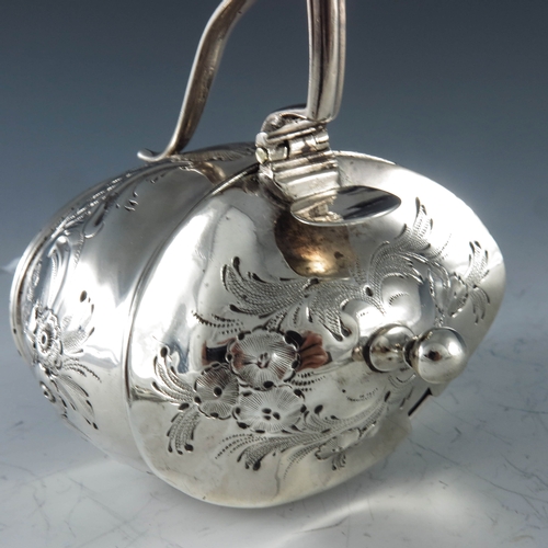 2011 - John Gold, London 1801, a George III silver mustard pot of navette form, the body with moulded and c... 