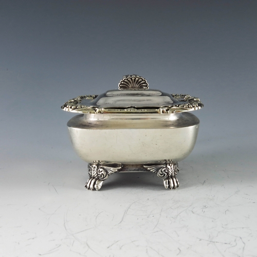 2014 - Solomon Hougham, London 1817, a George III silver mustard pot, of rectangular form, the plain body r... 