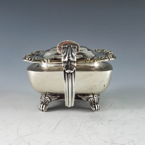 2014 - Solomon Hougham, London 1817, a George III silver mustard pot, of rectangular form, the plain body r... 