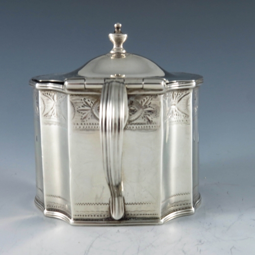 2015 - Solomon Hougham, London 1792, a George III silver mustard pot, square section octagonal ovoid form, ... 