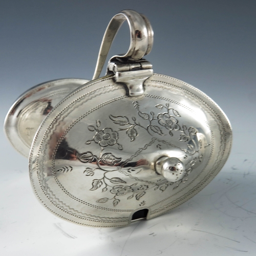 2018 - Duncan Urquhart and Naphtali Hart, London 1797, a George III silver mustard pot, bright cut engaved ... 