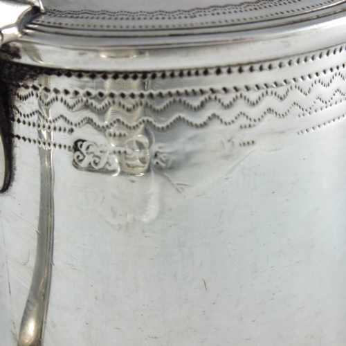 2021 - Gustavus Byrne and William Law, Dublin 1807, a George III Irish silver mustard pot, cylindrical form... 