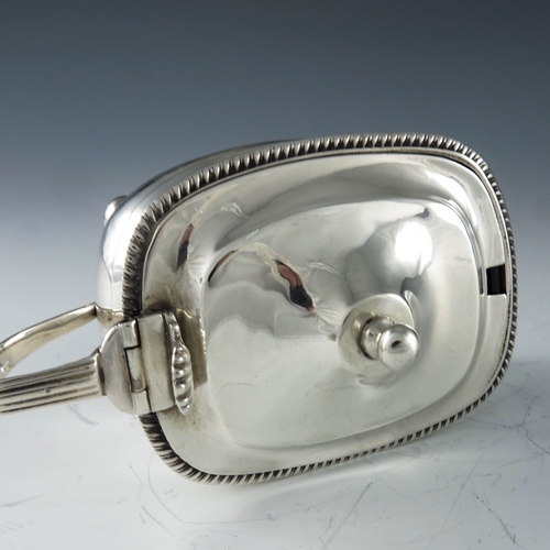 2030 - Solomon Hougham, London 1809, a George III silver mustard pot of rectangular moulded oval form, rais... 