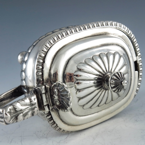 2034 - Rebecca Emes and Edward Barnard, London 1814, a George III silver mustard pot of oval part fluted fo... 