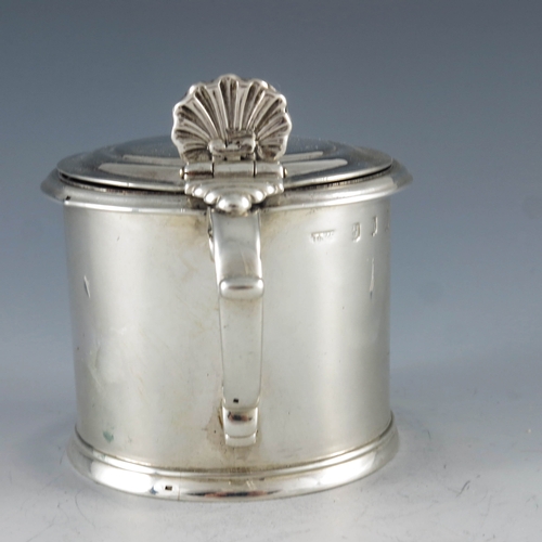 2039 - John McKay, Edinburgh 1817, a George III Scottish silver mustard pot plain cylindrical form with ste... 