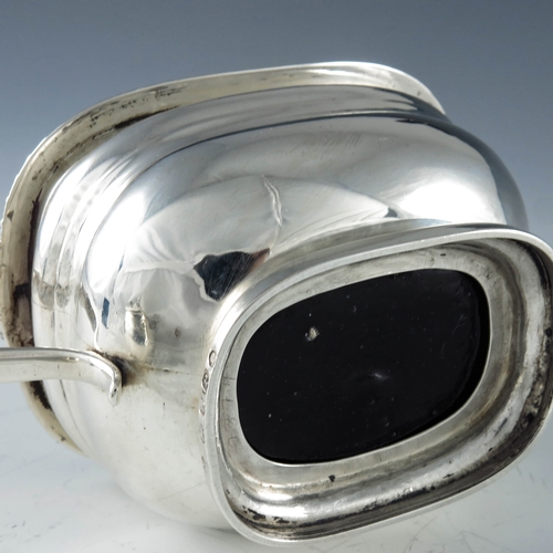 2078 - Rebecca Emes & Edward Barnard I, London 1810, a George III oval silver mustard pot with moulded gird... 