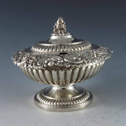 2083 - Rebecca Emes and Edward Barnard, London 1816, a George III silver and gilt lined mustard pot of comp... 