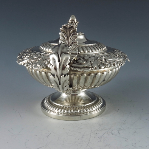 2083 - Rebecca Emes and Edward Barnard, London 1816, a George III silver and gilt lined mustard pot of comp... 