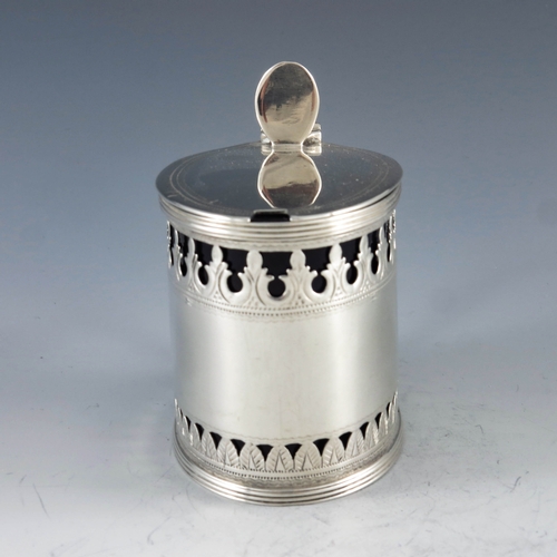 2101 - Charles Chesterman II, London 1790, a George III silver mustard pot, straight sided oval form, brigh... 