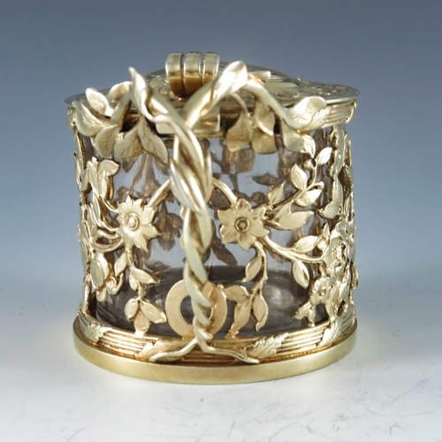 2103 - Henry Chawner or Henry Cowper, London 1812, a George III silver gilt mustard pot, cast and reticulat... 