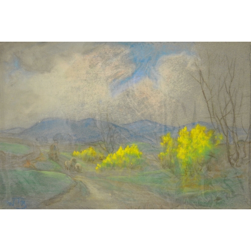 309 - William Thornton Brocklebank (1882-1970), Kendal, pastel, monogrammed and titled, 17.5cm x 26cm, tog... 