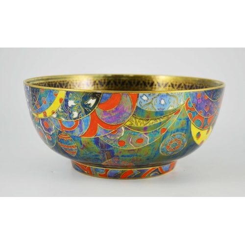 1367 - Daisy Makeig Jones for Wedgwood, a large Lahore lustre bowl, Z5266, Imperial form, gilt marks, 25cm ... 