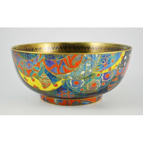 1367 - Daisy Makeig Jones for Wedgwood, a large Lahore lustre bowl, Z5266, Imperial form, gilt marks, 25cm ... 