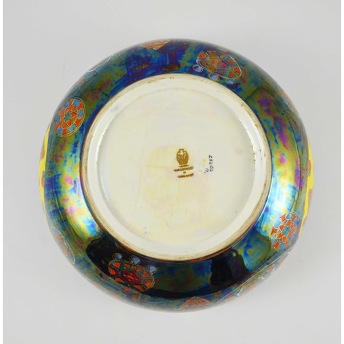 1367 - Daisy Makeig Jones for Wedgwood, a large Lahore lustre bowl, Z5266, Imperial form, gilt marks, 25cm ... 