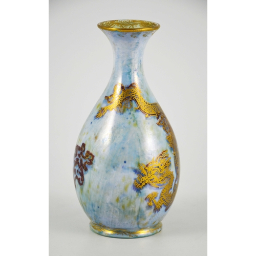 1379 - Daisy Makeig Jones for Wedgwood, a Dragon lustre vase, Z4829, bottle form, pale blue, printed marks,... 