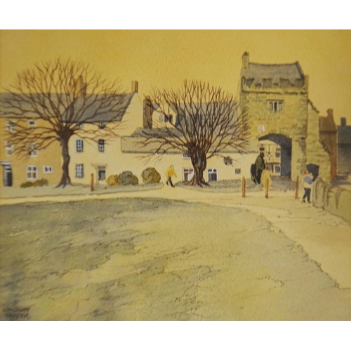 157 - John Isherwood, Northleach, watercolour, a similar print and three sailing prints.  (5)