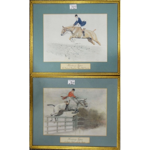 174 - AFter Cecil Aldin, a set of four prints, 'Hunting Types, 26 x 35 cm, framed