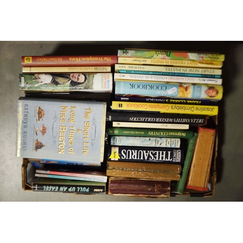 85 - Four boxes of books, including military reference, history, flora and fauna, Art and Hobbies.