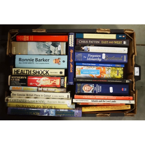 86 - Four bozes of books, including fiction, autobiographical, cookery,  and literature.