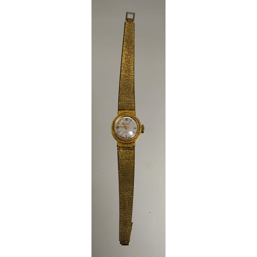 220A - Avia ladies wristwatch,  A HIck's gold metal propelling pencil and a Continental silver, marcasite a... 