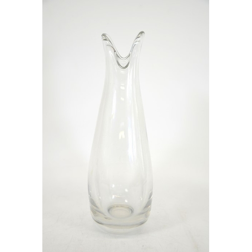 270 - Per Lutken for Holmegaard, a large colourless glass beak vase, 1951, etched mark and dated, 30.5cm h... 