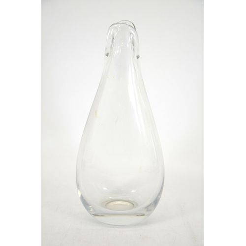 270 - Per Lutken for Holmegaard, a large colourless glass beak vase, 1951, etched mark and dated, 30.5cm h... 