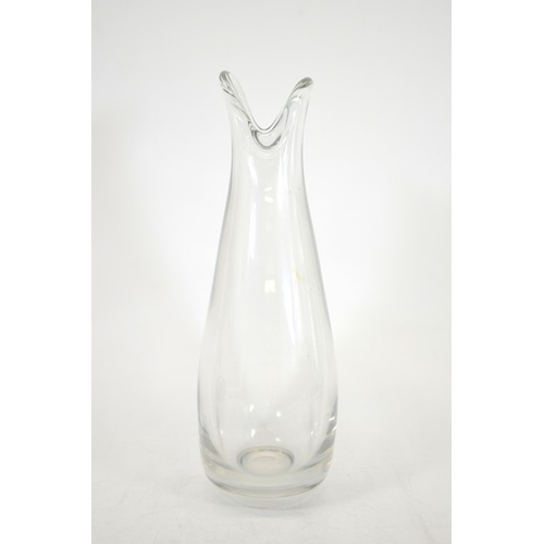 270 - Per Lutken for Holmegaard, a large colourless glass beak vase, 1951, etched mark and dated, 30.5cm h... 