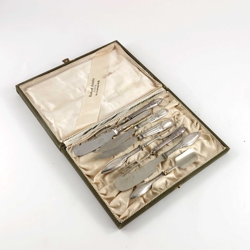 37 - Continental silver hors d'oeuvres utensils, Estonian and Latvian with Russian import marks, includin... 