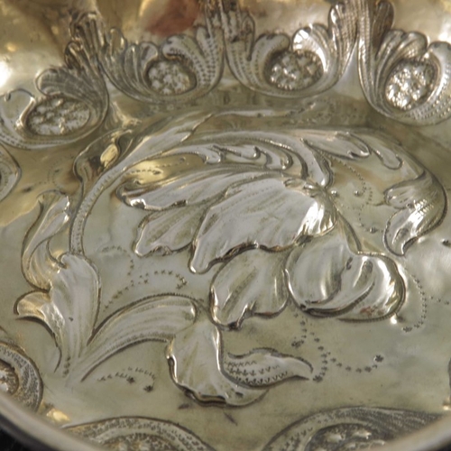 50 - A 17th century German silver and parcel gilt twin handled wine taster or dish, Paul Hedel Hofer, Bre... 