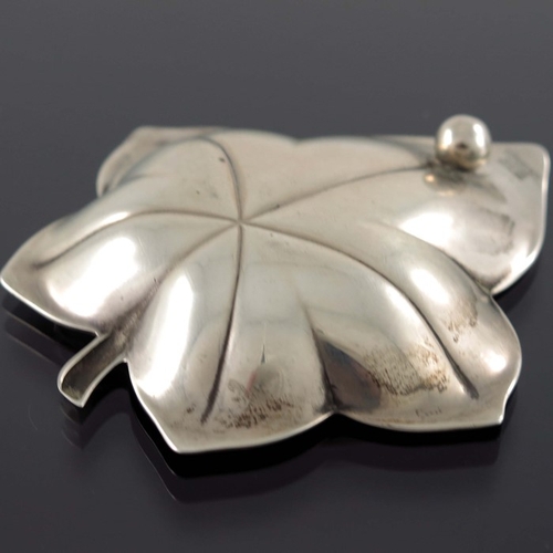 58 - Tiffany and Co., an American silver dish, in the form of a leaf, 8cm long, 1.19ozt