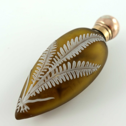 458 - Thomas Webb and Sons, a cameo glass and silver gilt mounted scent bottle, Sampson Mordan, London 188... 