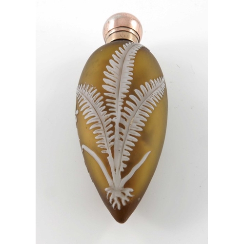 458 - Thomas Webb and Sons, a cameo glass and silver gilt mounted scent bottle, Sampson Mordan, London 188... 