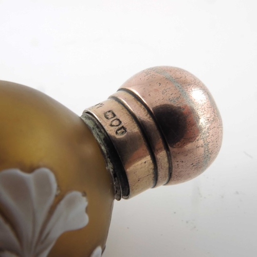 458 - Thomas Webb and Sons, a cameo glass and silver gilt mounted scent bottle, Sampson Mordan, London 188... 