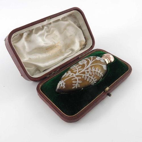 458 - Thomas Webb and Sons, a cameo glass and silver gilt mounted scent bottle, Sampson Mordan, London 188... 