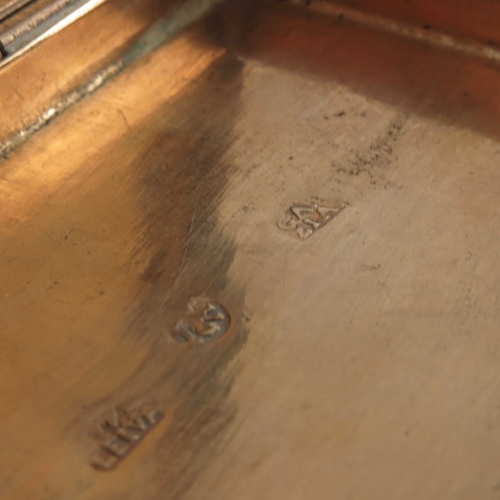 46 - An 18th century Spanish silver gilt snuff box, Garzia, Leiva circa 1740, the lid engraved with a Roc... 