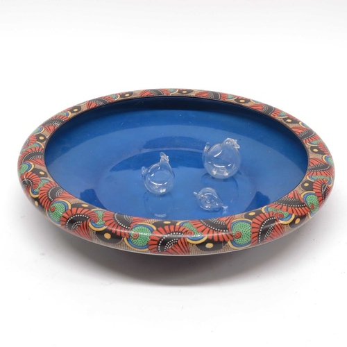 99a - A Royal Doulton Kookaburra dish, a Murano glass pedestal glass bowl, a Crown Ducal shallow bowl and ... 