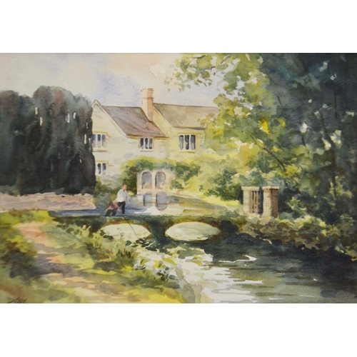 228 - Digby, pair of village scenes, watercolour, signed, 18cm x 26cm, framed (2)