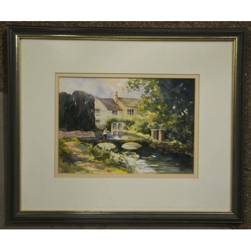 228 - Digby, pair of village scenes, watercolour, signed, 18cm x 26cm, framed (2)