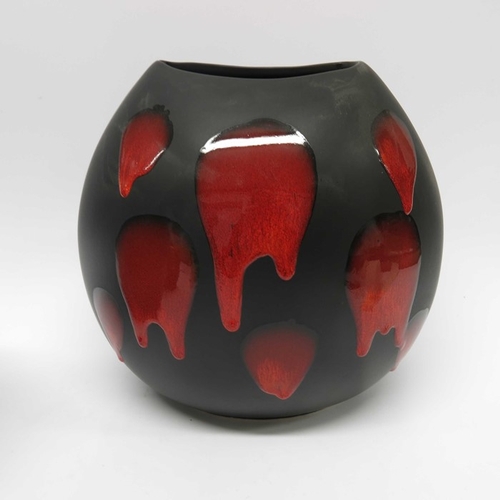 918 - A Poole pottery Calypso vase, ovoid form, 23cm high together with a Poole pottery Living Glaze Galax... 