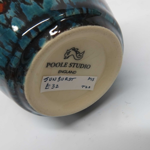 918 - A Poole pottery Calypso vase, ovoid form, 23cm high together with a Poole pottery Living Glaze Galax... 