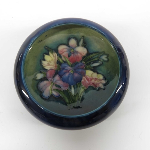 919 - William Moorcroft spring flowers bowl, inverted circular form, impressed marks 11.5cm diameter