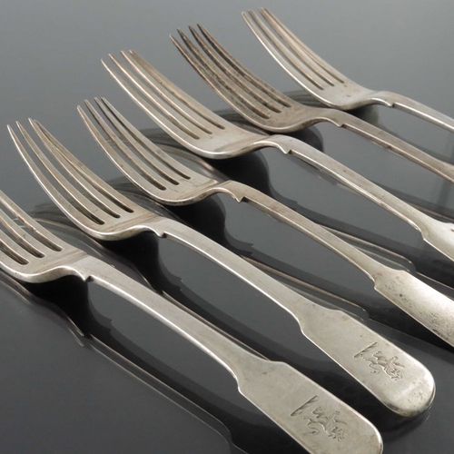 76 - George III and later silver flatware, various makers and dates, including Exeter, Fiddle Pattern tab... 