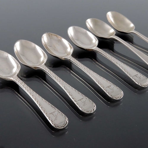 87 - A set of four Victorian silver egg spoons and a pair of George VI examples, John Aldwinckle and Thom... 