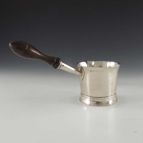 123 - A George III silver brandy pan, Peter, Ann and William Bateman, London 1802, waisted cylindrical for... 